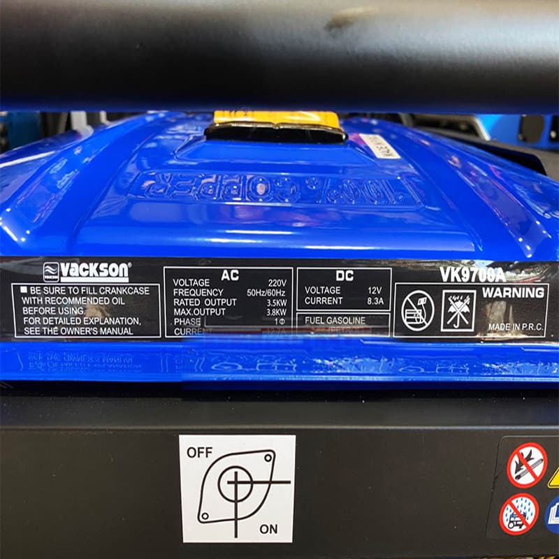 موتوربرق بنزینی وکسون 3.8 کیلووات مدل VK9700A — تصویر ۳