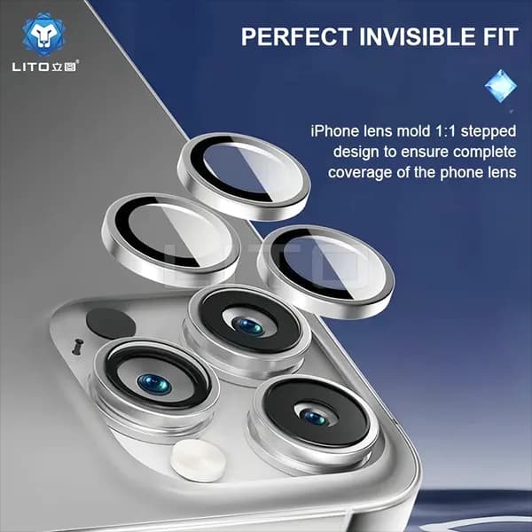 محافظ لنز دوربین گوشی اپل iPhone 13 و 13 mini دور فلزی لیتو — تصویر ۷
