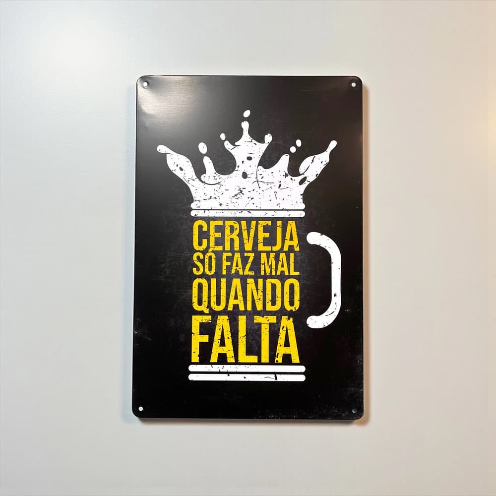 پلاک فلزی طرح Cerveja ابعاد 20×30