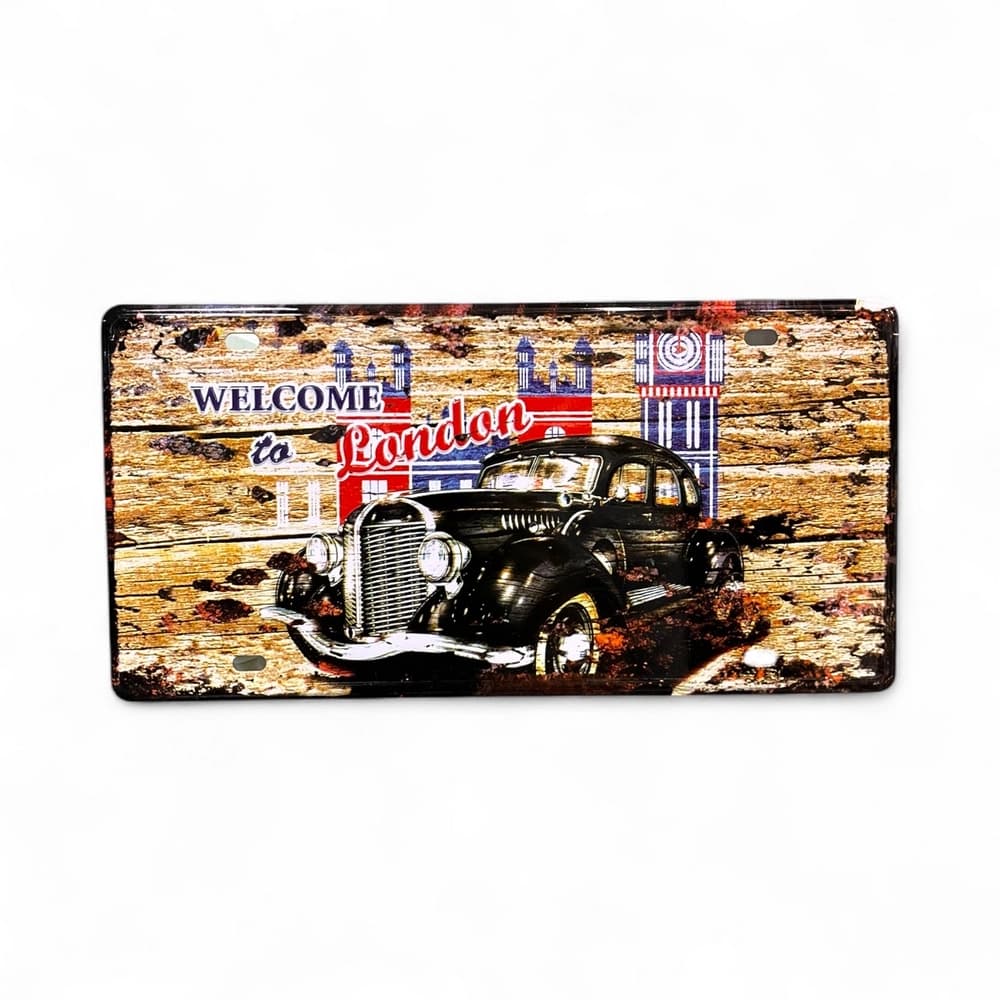پلاک فلزی طرح Welcome to London ابعاد 15×30