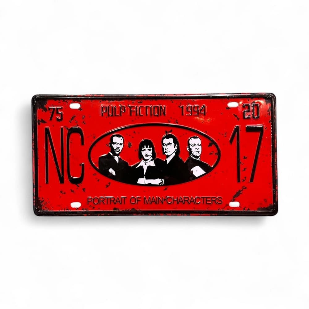 پلاک فلزی طرح Pulp Fiction ابعاد 15×30