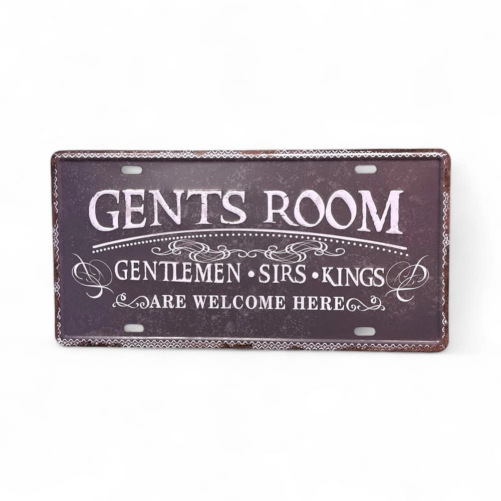 پلاک فلزی طرح Gents Room ابعاد 15×30