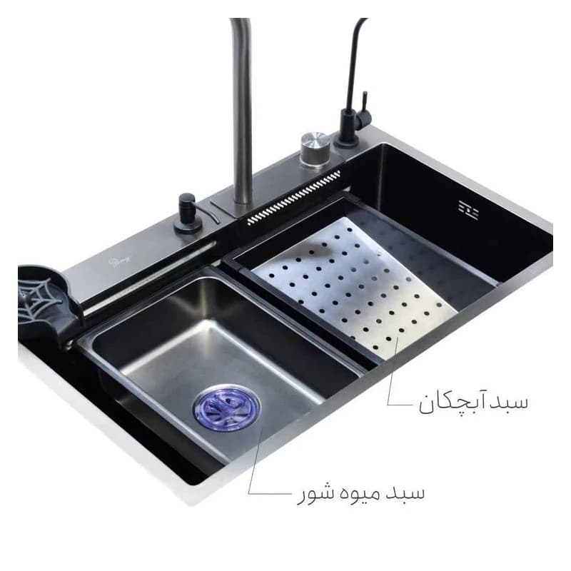 سینک ظرفشویی آبشاری برند هایشن (HYSHIN) گرید A — تصویر ۵