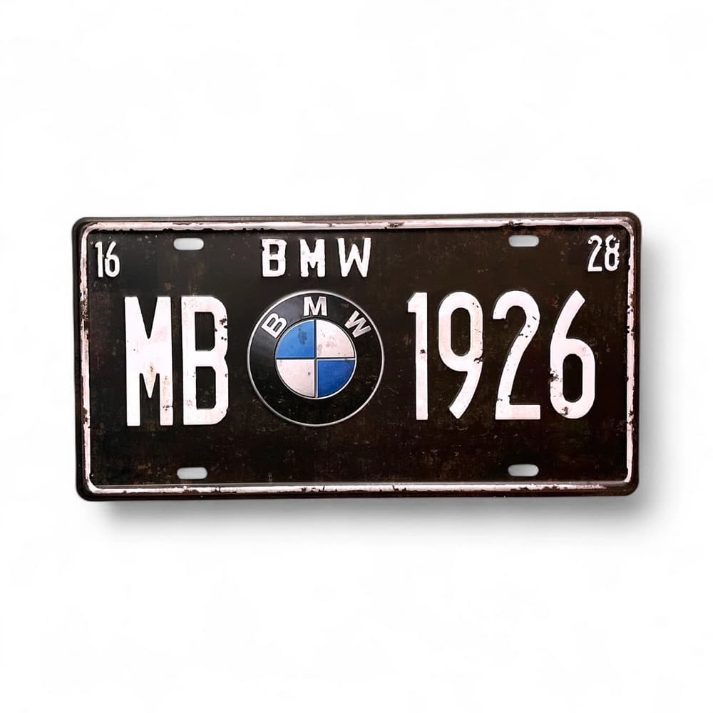 پلاک فلزی طرح BMW MB1926 ابعاد 15×30