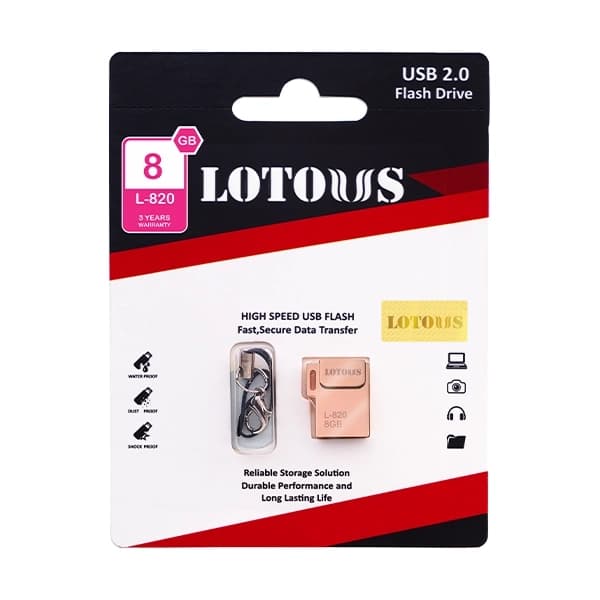 فلش مموری لوتوس مدل L-820 ظرفیت 8 گیگابایت