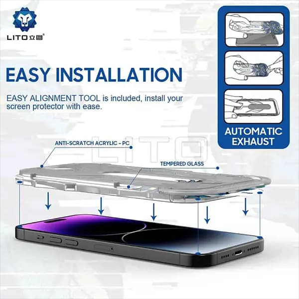 گلس شفاف 3D Full سامسونگ Galaxy S25 Ultra لیتو — تصویر ۵