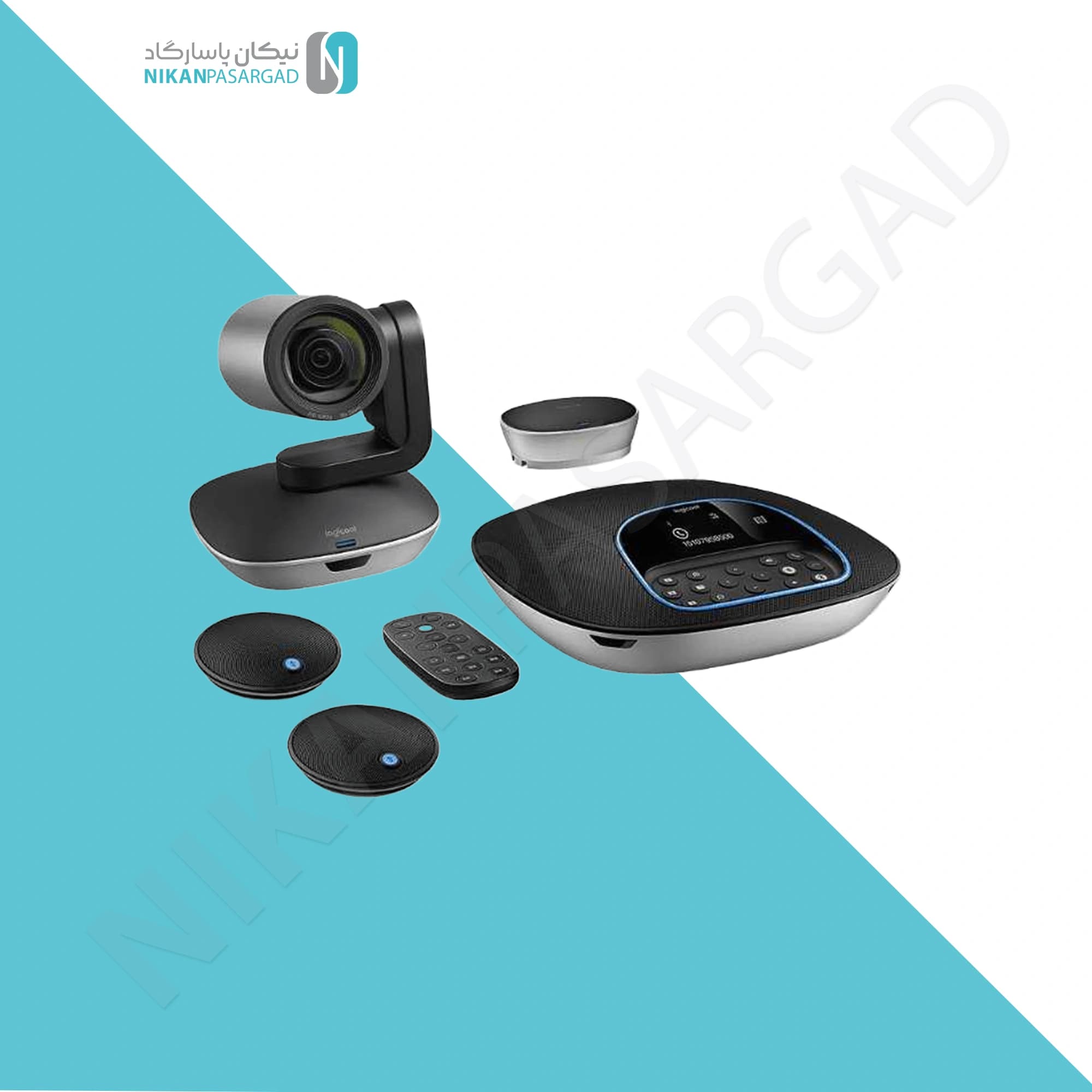 ویدئو کنفرانس لاجیتک مدل Logitech GROUP با میکروفن