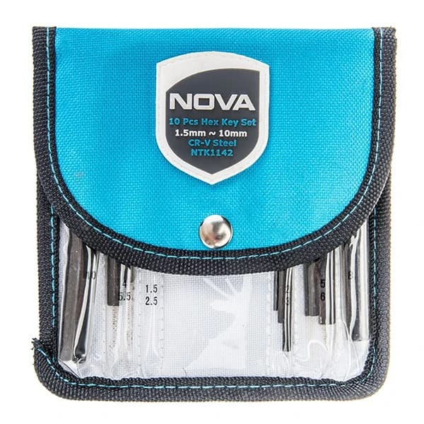 مجموعه 10 عددی آچار آلن نووا مدل NTK1142 nova