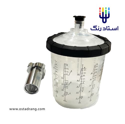 کیت 30 عددی کاسه پیستوله مدرج Atis 30-Piece Disposable Paint Cup System Kit – 650ml with 125 Micron Filter — تصویر ۳