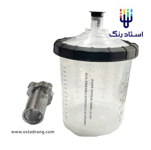 کیت 30 عددی کاسه پیستوله مدرج Atis 30-Piece Disposable Paint Cup System Kit – 650ml with 125 Micron Filter — تصویر ۴