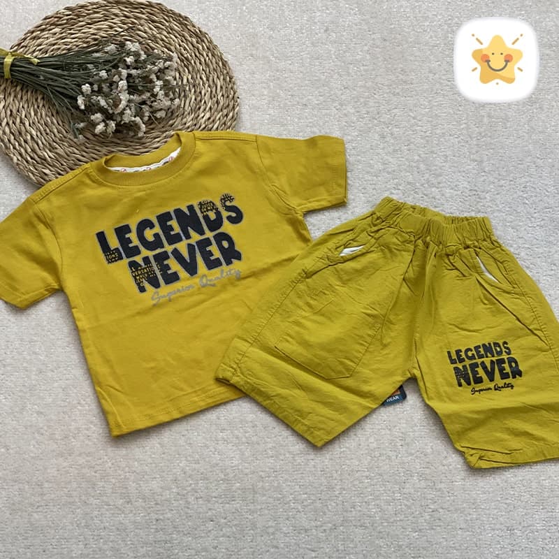 تیشرت شلوارک پسرانه کتان مدل LEGENDS مناسب 1 تا 8 سال — تصویر ۴