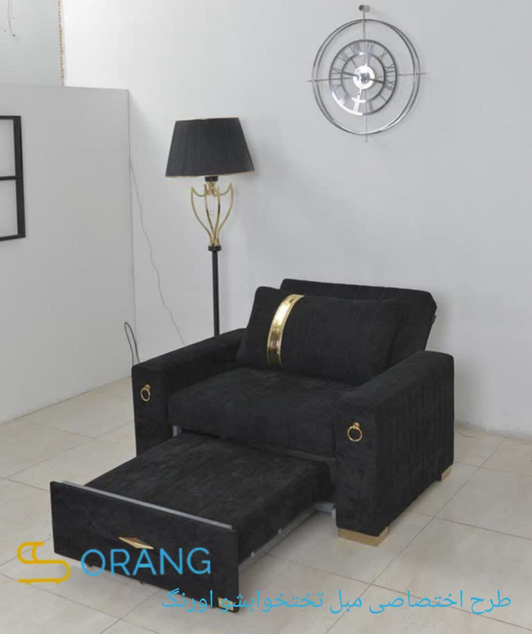 مبل تخت خوابشو مدل ریلی دسته مکعب — تصویر ۵