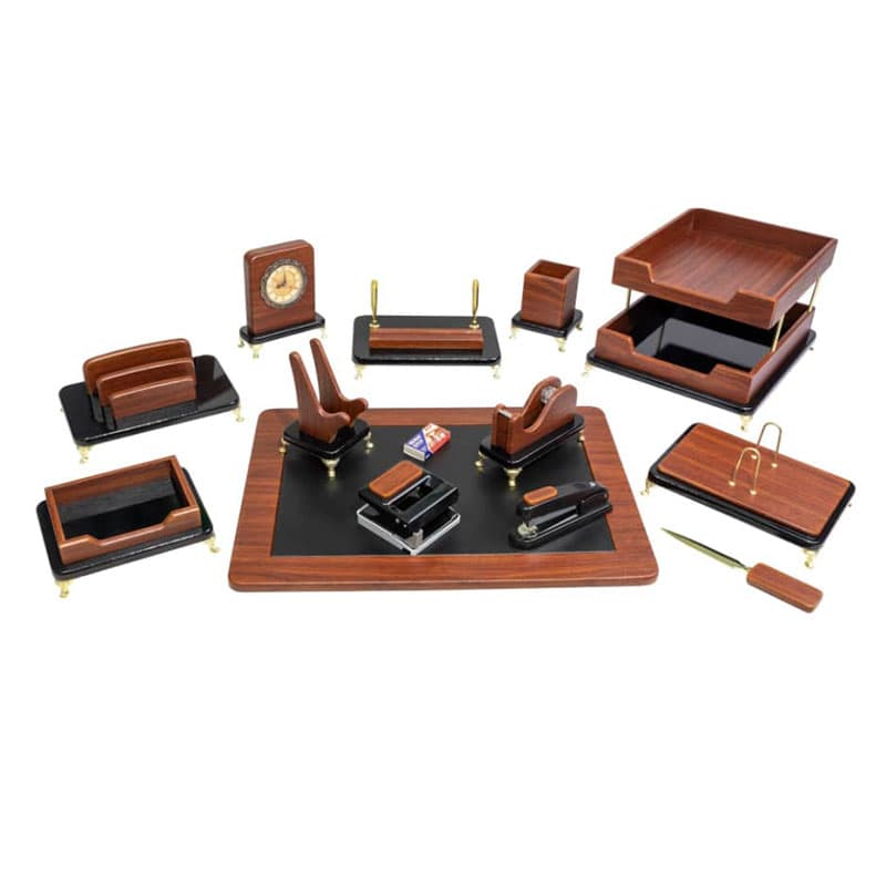 ست رومیزی مدیریتی لاکچری 15 پارچه پایه دار قائم کد 315P