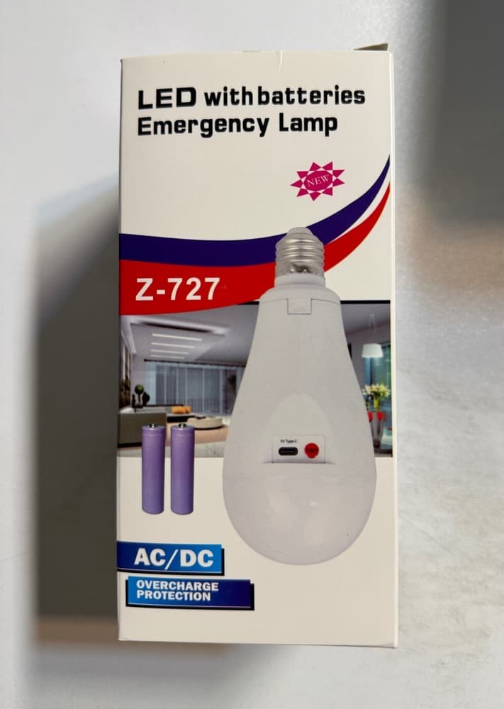 لامپ حبابی شارژی(اضطراری) LED Z-727 — تصویر ۳