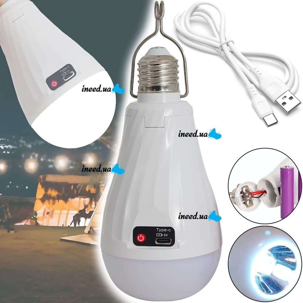 لامپ حبابی شارژی(اضطراری) LED Z-727 — تصویر ۲