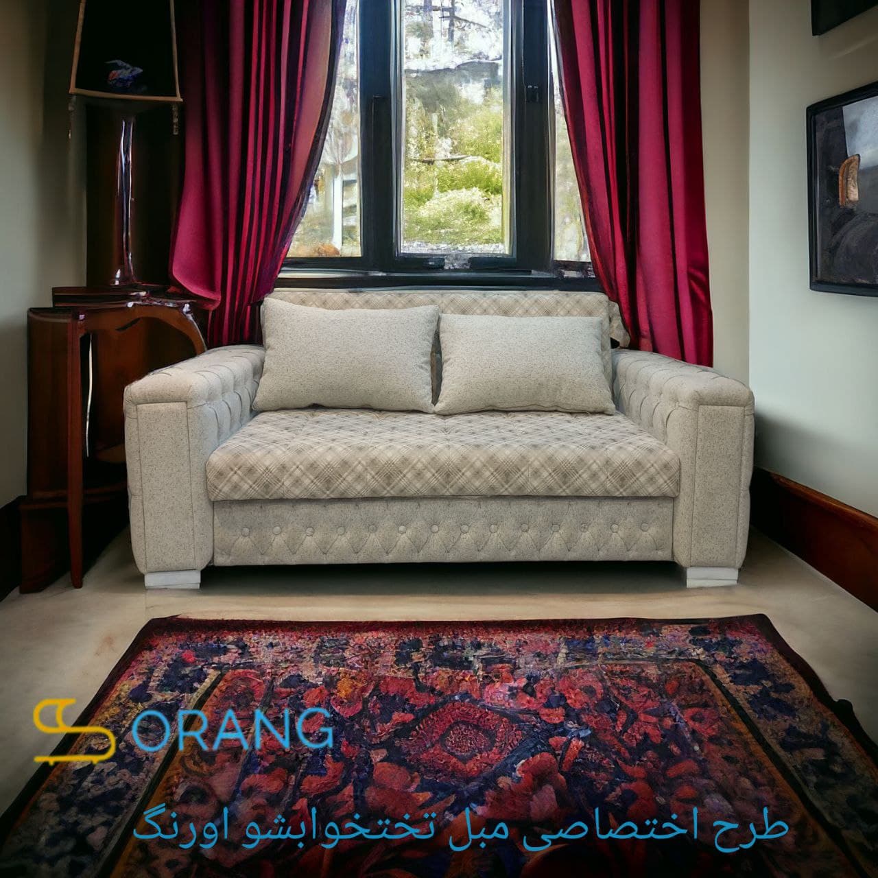 کاناپه تخت خوابشو اکسان طرح چستر برند اورنگ