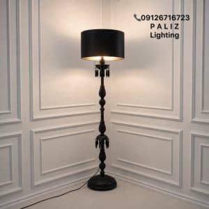 آباژور ایستاده مدل باکارات تک شید مشکی
