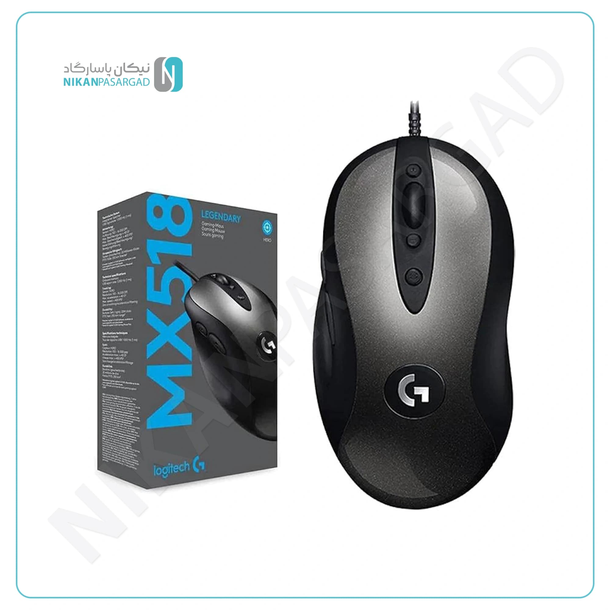 موس با سیم گیمینگ لاجیتک Logitech MX518 — تصویر ۳
