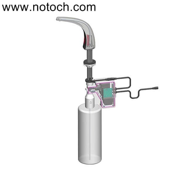 مخزن مایع دستشویی اتوماتیک توکار مدل V-3085 — تصویر ۳