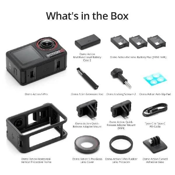 دوربین فیلم برداری ورزشی دی جی آی مدل Osmo Action 5 Pro Adventure Combo — تصویر ۲