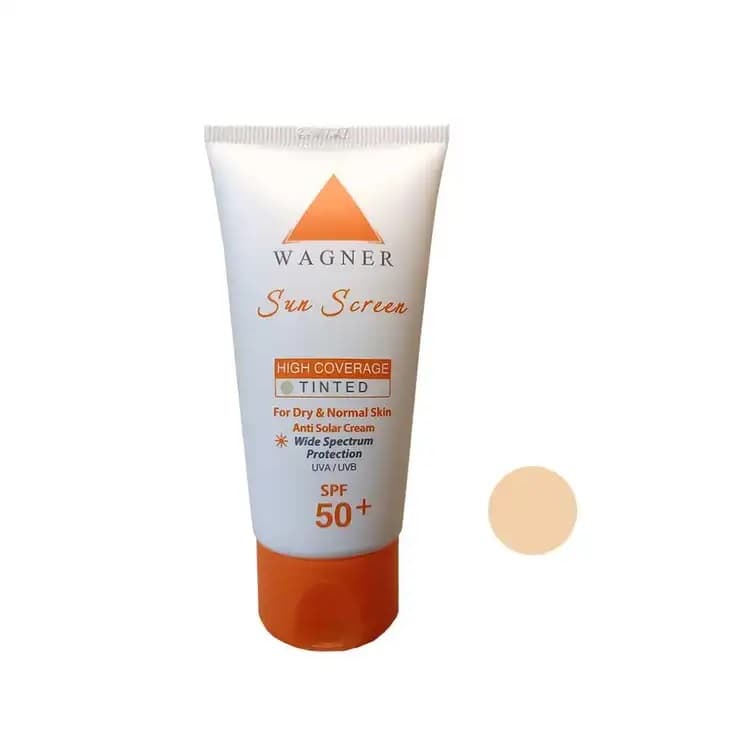 کرم ضد آفتاب رنگی پوست خشک و حساس و معمولي واگنر Spf50
