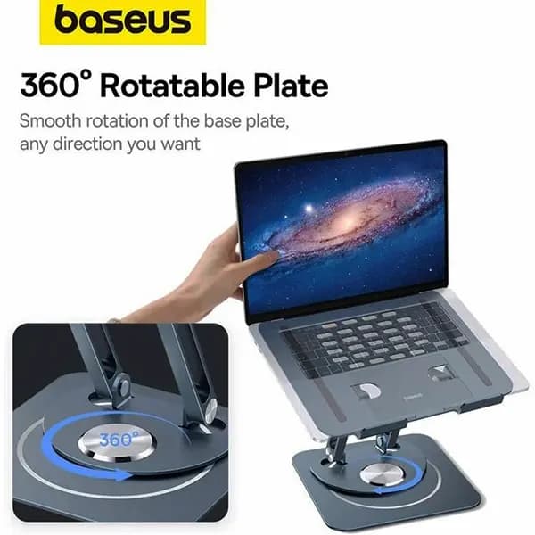 پایه نگهدارنده لپ تاپ قابل چرخش و تاشو بیسوس مدل BS-HP017 — تصویر ۶