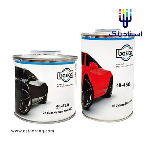 کلر 420-40 و هاردنر 420-50 دوقلو ضدخش باسلاک مدل Baslac Universal VOC Clear