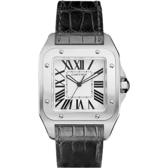 ساعت کارتیر سانتوس صد مردانه مشکی (Cartier Santos 100)