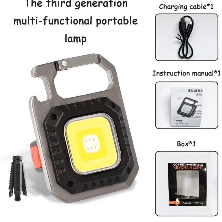 چراغ تاکتیکال کمپینگ مدل COB Rechargeable Keychain Light W5130 — تصویر ۲
