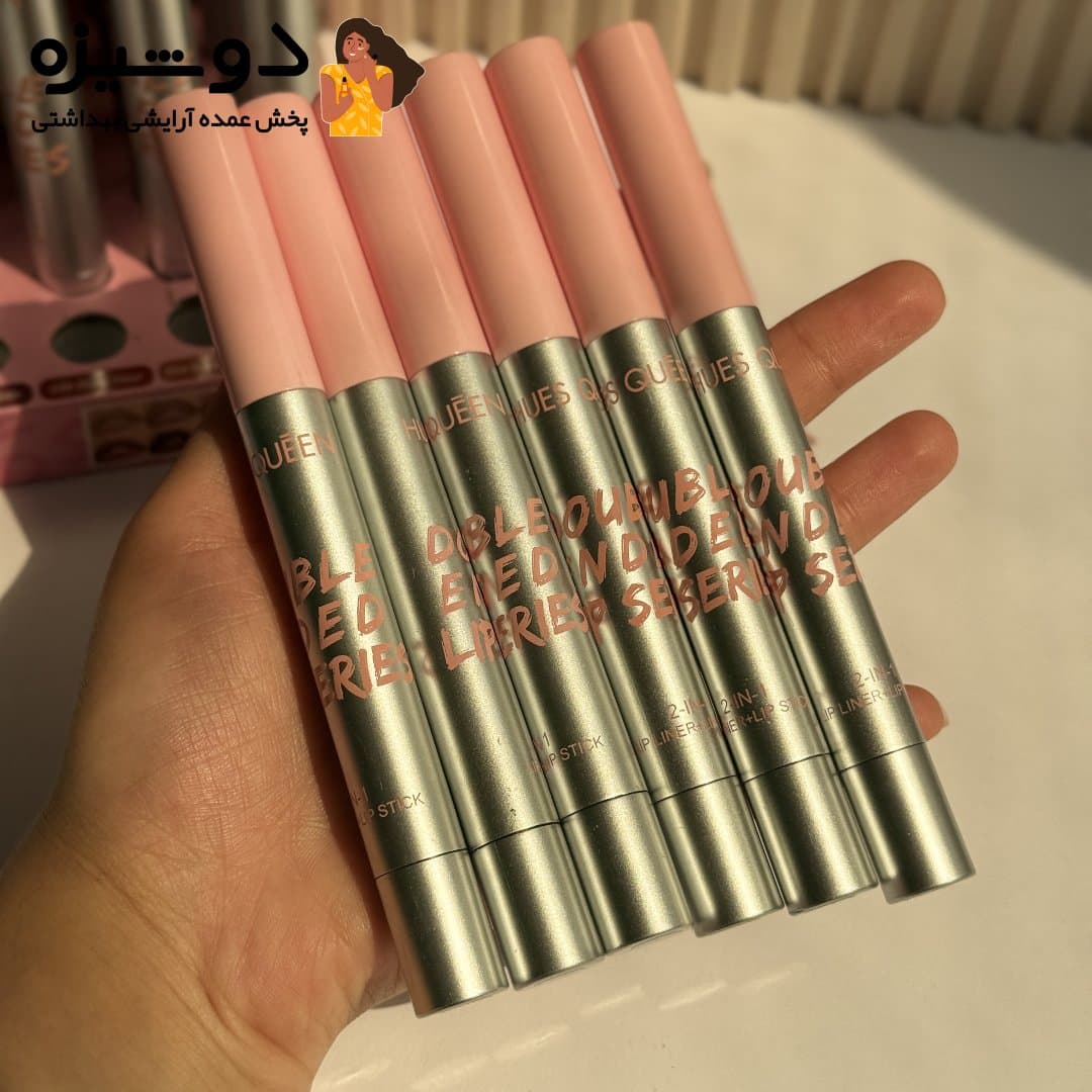 خط لب و رژ لب 0116 دوطرفه HUES QUEEN — تصویر ۱۰