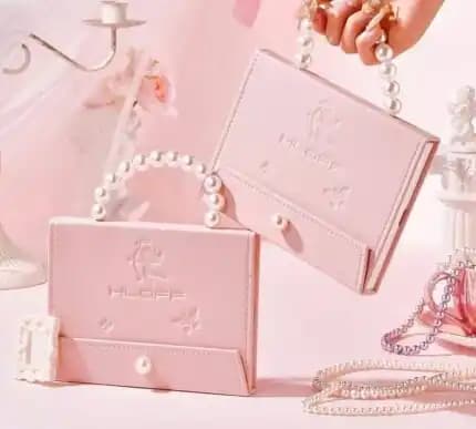 سایه چشم فرشته کیف چرم مرواریدی HLOFF — تصویر ۴
