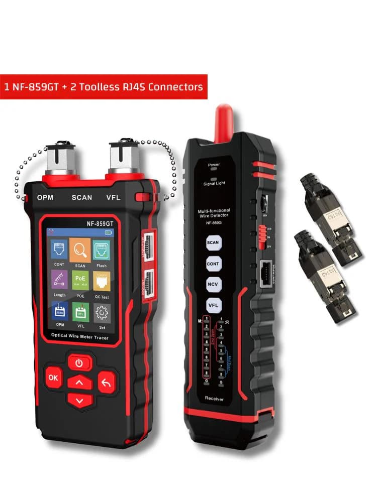 تستر شبکه و فیبر نوری ( VFL / OPM ) 10 کاره نویافا NF-859GT – Noyafa 10-in-1 Ethernet & Fiber Cable Tester — تصویر ۲