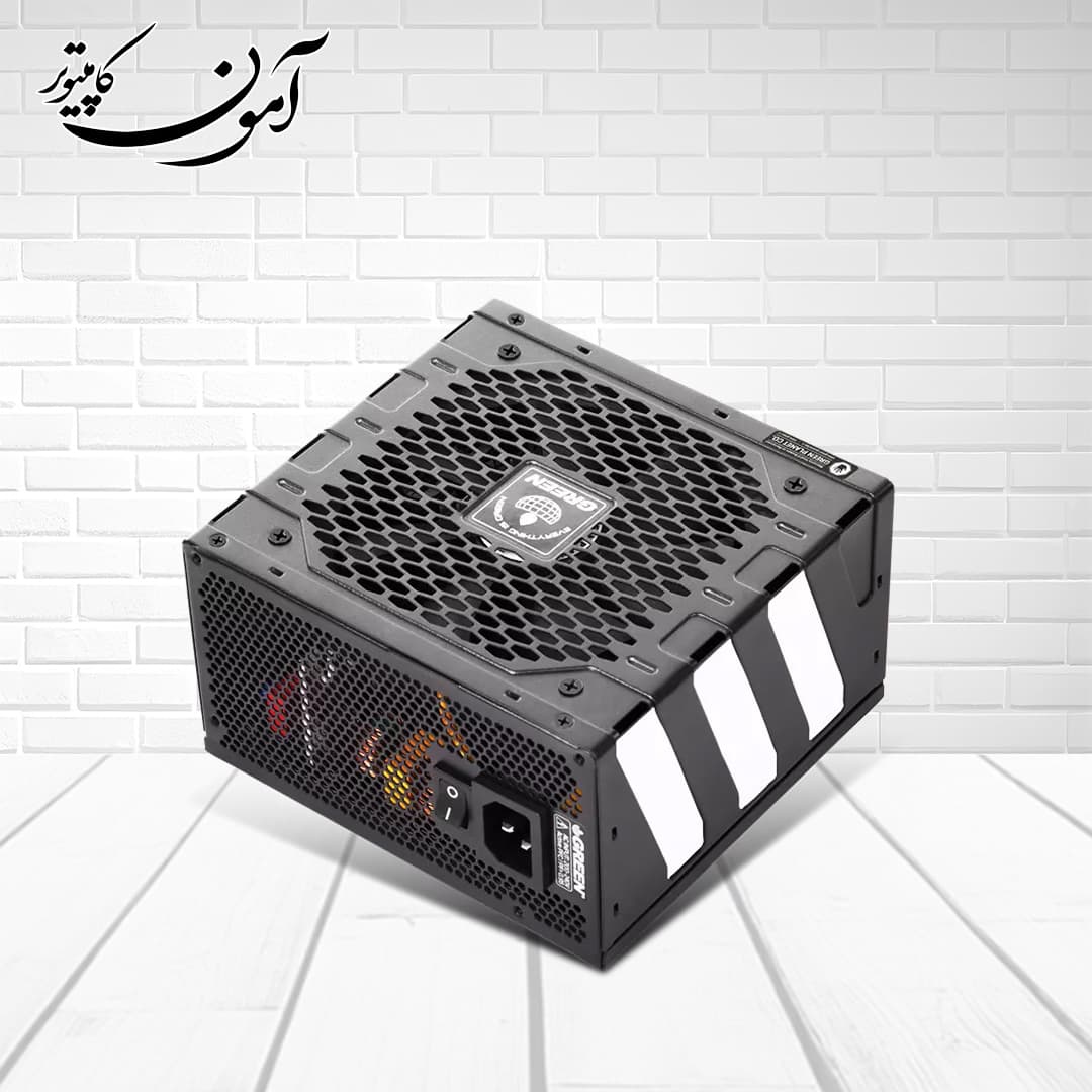 منبع تغذیه کامپیوتر گرین مدل GP600A-GED 80 Plus Bronze درحد نو با گارانتی — تصویر ۲
