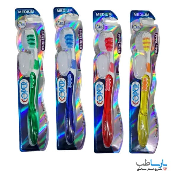 مسواک کوپر COPER مدل White shield medium کد 133