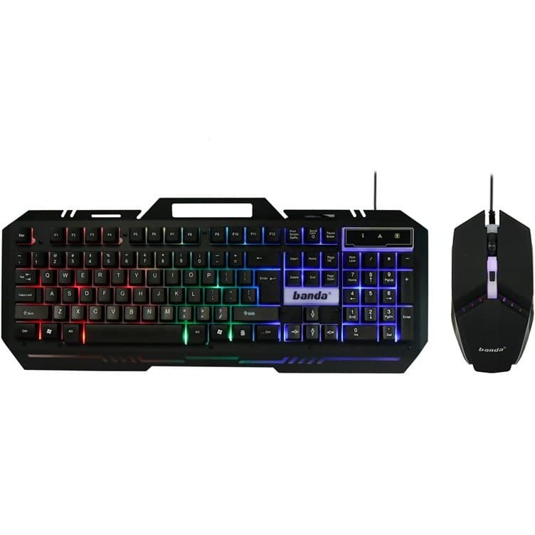 کیبورد و ماوس گیمینگ باندا مدل KM-77 RGB