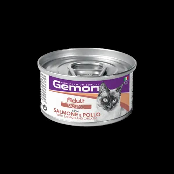 کنسرو گربه مونژه مدل جمون با طعم ماهی سالمون و مرغ Monge Gemon Can Salmon & Chicken وزن 85 گرم