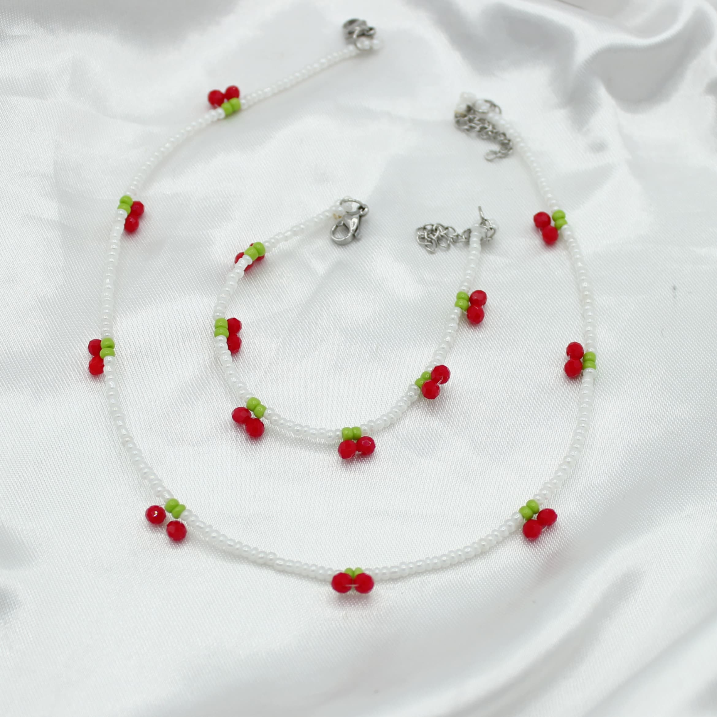 گردنبند چوکر مروارید مدل Cherry — تصویر ۲