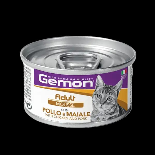 کنسرو گربه مونژه مدل جمون با طعم مرغ و گوشت خوک Monge Gemon Can Chicken and Pork وزن 85 گرم