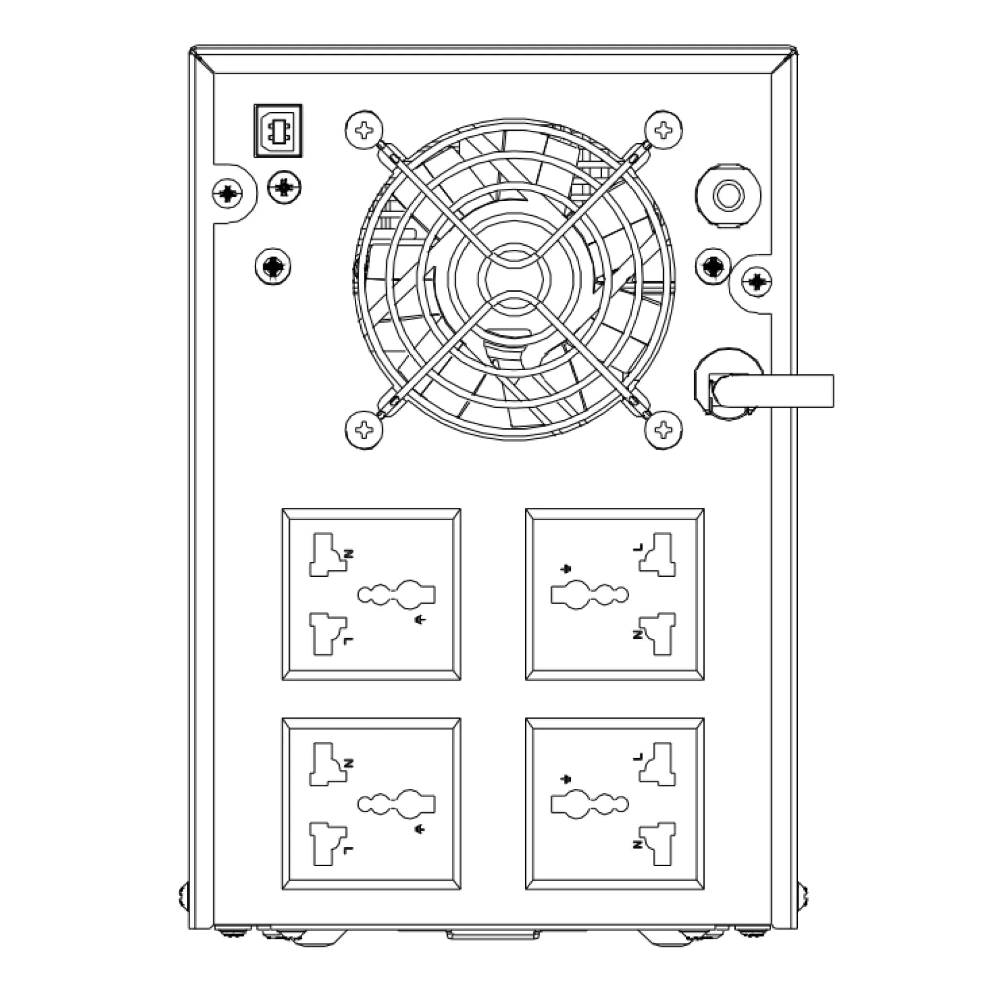 یو پی اس هایک ویژن مدل DS-UPS3000 3kva — تصویر ۳
