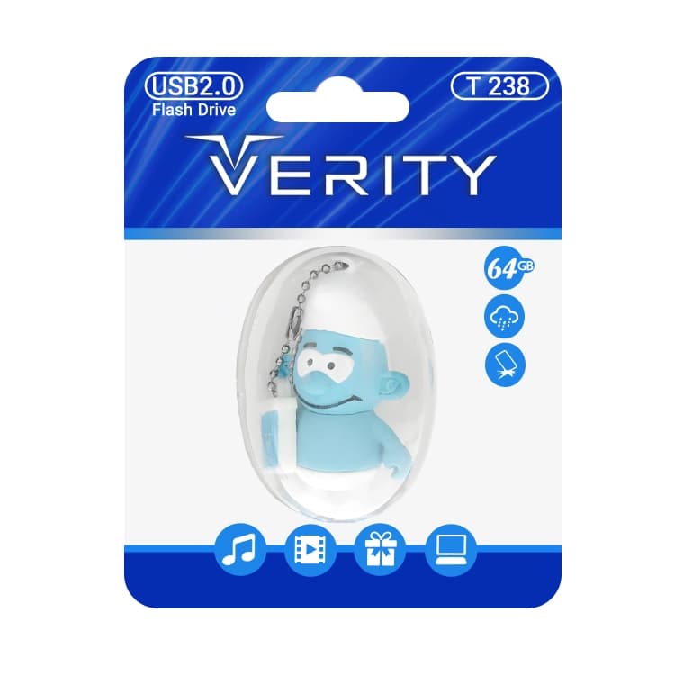 فلش مموری وریتی مدل T238 ظرفیت ۶۴ گیگابایت USB 2.0 — تصویر ۲