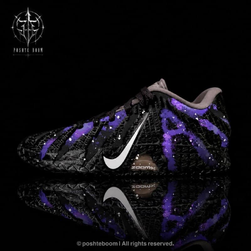 کتونی نایک بسکتبالی جامورانت 3 مدل purple eclipse