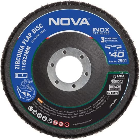 سنباده فلاپ دیسک 115 میلیمتری ZIRCONIA 2905 سایز 120P نوواnova