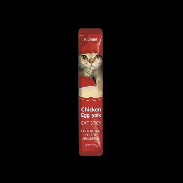 بستنی گربه فنبی با طعم مرغ و زرده تخممرغ Faenbei Cat Stick with Chicken & Egg Yolk وزن 15 گرم