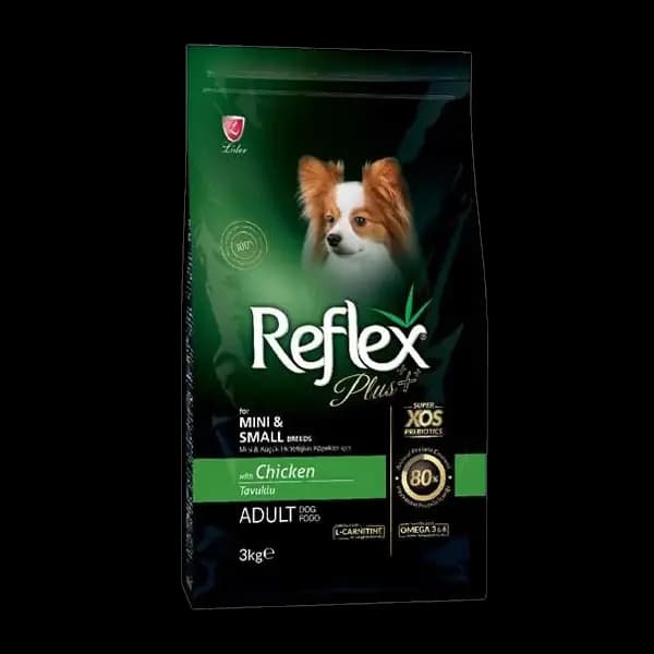 غذای خشک سگ نژاد کوچک رفلکس پلاس اسمال با طعم مرغ Reflex Plus Adult Dog Mini Small وزن 3 کیلوگرم