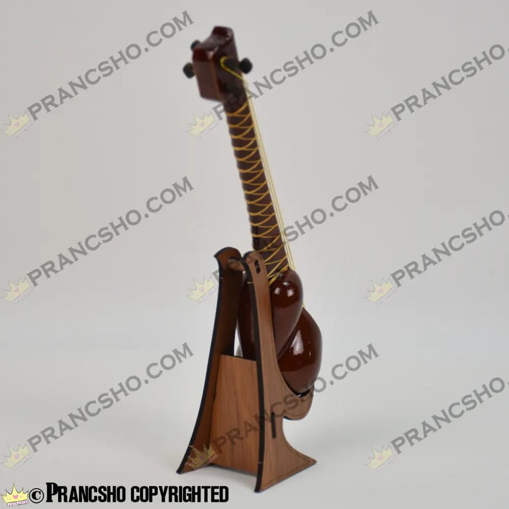 تار چوبی دکوری کوچک با استند چوبی طرح هخامنش — تصویر ۳