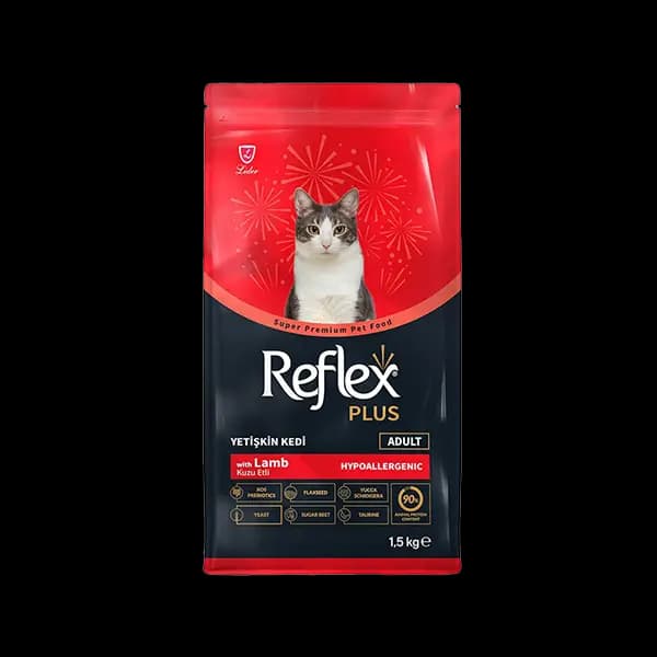 غذای خشک گربه رفلکس پلاس با طعم بره و برنج Reflex Plus Adult Cat Food with Lamb and Rice وزن 1.5 کیلوگرم