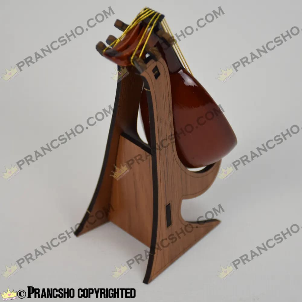 دکوری ساز عود چوبی ایستاده با استند چوبی طرح هخامنش — تصویر ۴