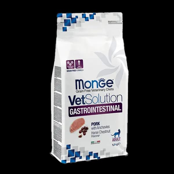 غذای درمانی گربه مونژه گسترواینتنشیال Monge VetSolution Gastrointestinal Feline وزن 1.5 کیلوگرم
