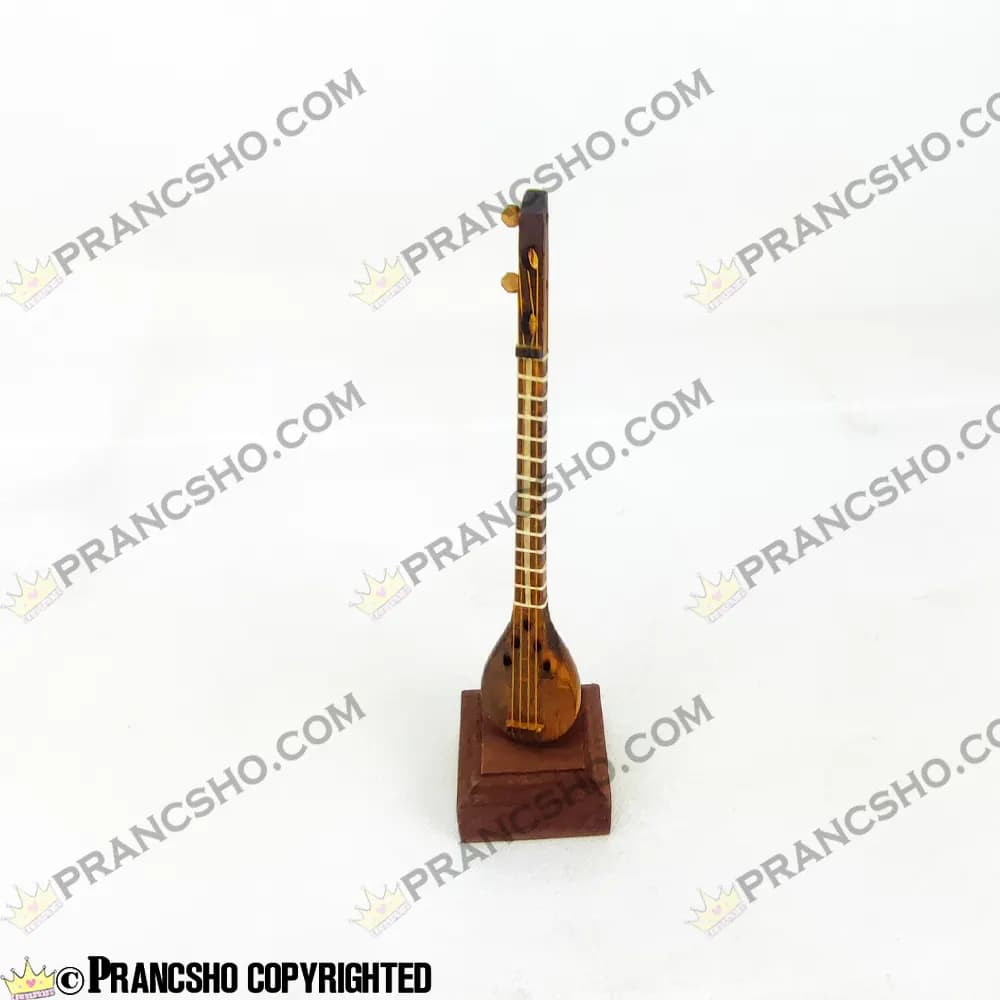 دکوری ساز سه‌تار چوبی ایستاده با پایه — تصویر ۶
