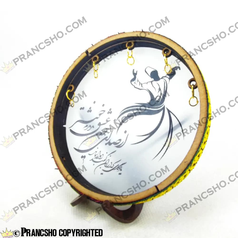 دکوری ساز دَف (داریه) چوبی کوچک — تصویر ۵